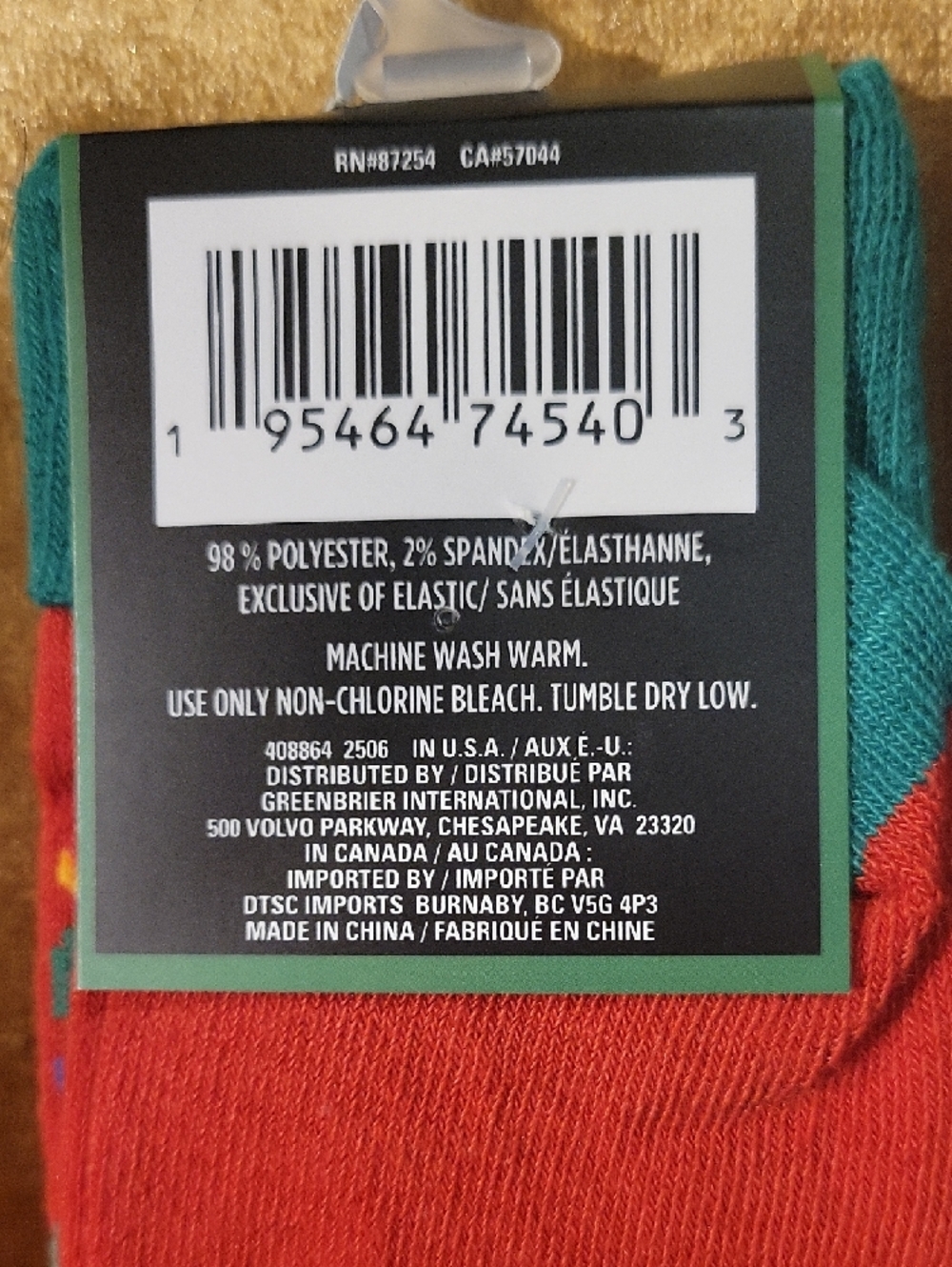 Tipsy Elves Red Crew Socks "GET LIT" - Picture 4 of 4